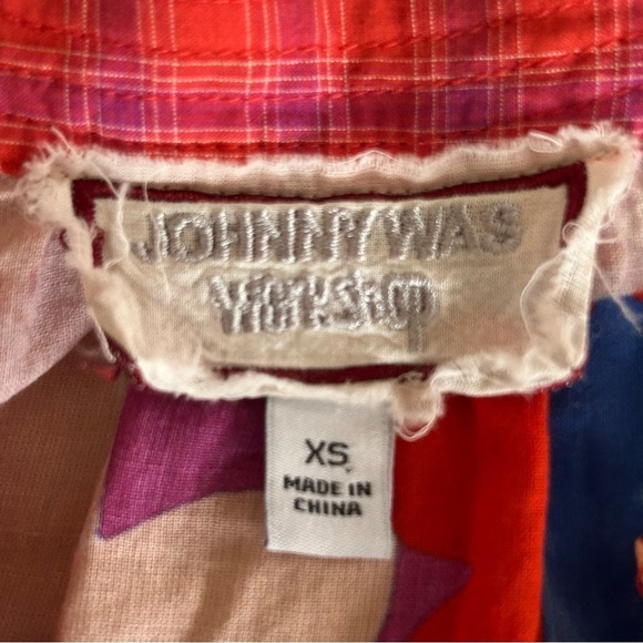 JOHNNY WAS Giverney Garden Raglan Poet Blouse Floral Button-Up Size XS Oversized - Picture 9 of 11